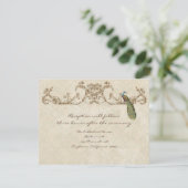 Invitation Réception Peacock & Etchings vintage (Debout devant)