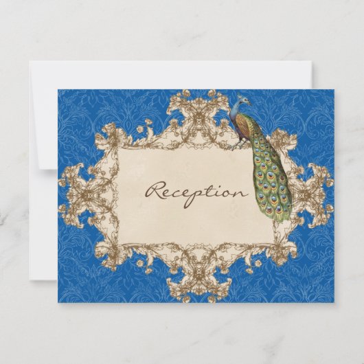 Invitation Réception Peacock & Etchings vintage (Dos)