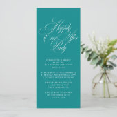 Invitation Réception photo de Teal Happily Ever After (Debout devant)