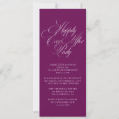 Invitation Réception photo Deep Plum Happily Ever After (Devant)