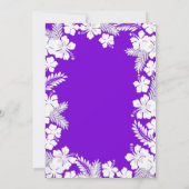 Invitation Réception photo Feuille de l'Hibiscus violet uniqu (Dos)