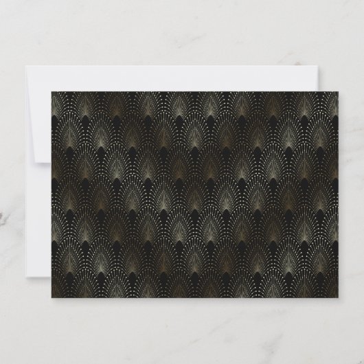 Invitation Réception pour personnes âgées Glam Gold Art Déco  (Dos)