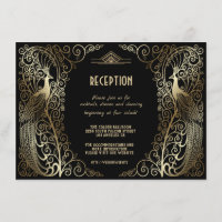 Réception principale Glam Gold Art Déco Paons