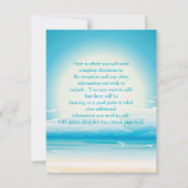 Invitation Réception RÊVES DE L'OCÉAN TROPICAL (Dos)