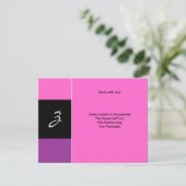 Invitation Réception Rose Noir Zoe Joelle (Debout devant)