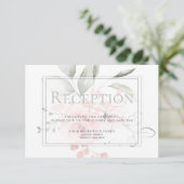 Invitation Réception | Roses amoureux rose printemps (Debout devant)