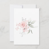 Invitation Réception | Roses amoureux rose printemps (Dos)