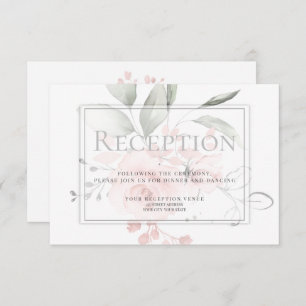 Invitation Réception   Roses amoureux rose printemps