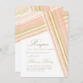 Invitation Réception Script Typographie Lignes modernes Art D (Devant / Derrière)