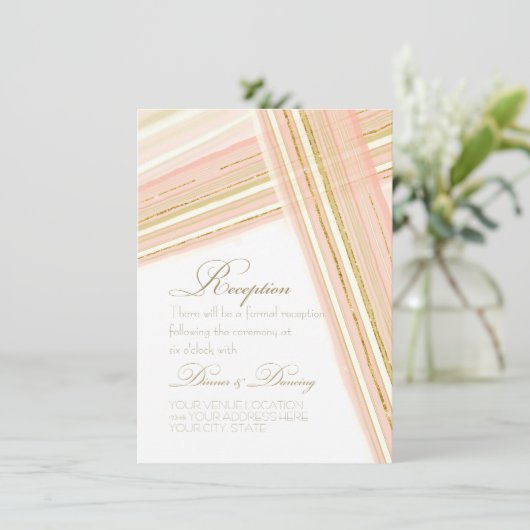 Invitation Réception Script Typographie Lignes modernes Art D (Debout devant)