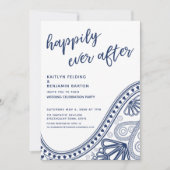 Invitation Réception seulement pour Navy Happily Ever After P (Devant)