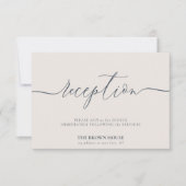 Invitation Réception simple après le dîner de mariage (Devant)