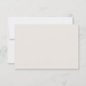 Invitation Réception simple après le dîner de mariage (Dos)