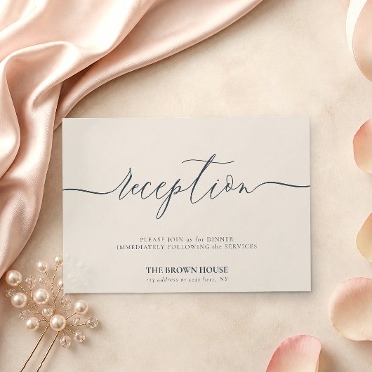 Invitation Réception simple après le dîner de mariage