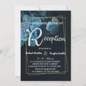 Invitation Réception simple et chic or géométrique Cadre (Devant)