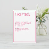 Invitation Réception simple moderne Bold Hexagon géométrique (Debout devant)