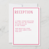 Invitation Réception simple moderne Bold Hexagon géométrique (Devant)