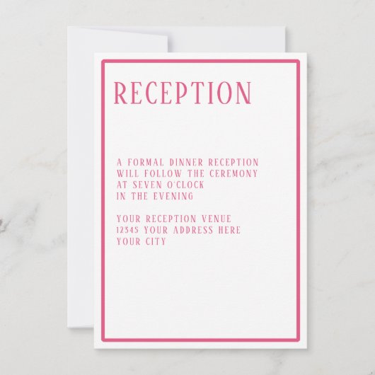 Invitation Réception simple moderne Bold Hexagon géométrique (Devant)