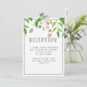 Invitation Réception Simple Moderne Feuille Verdure Hexagon (Debout devant)