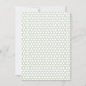 Invitation Réception Simple Moderne Feuille Verdure Hexagon (Dos)