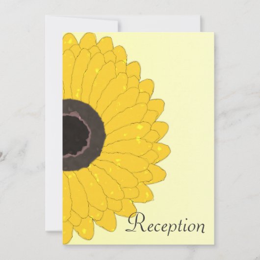 Invitation Réception Soirée mariage Sunflower Jaune (Devant)