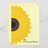 Invitation Réception Soirée mariage Sunflower Jaune (Devant / Derrière)