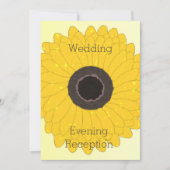 Invitation Réception Soirée mariage Sunflower Jaune (Devant)