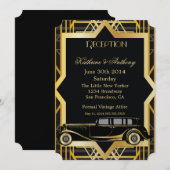Invitation Réception Style Gatsby Années Folles (Devant / Derrière)