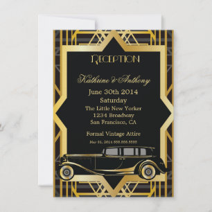 Invitation Réception Style Gatsby Années Folles