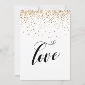 Invitation Réception "To Have and To Hold" Confettis dorés un (Dos)