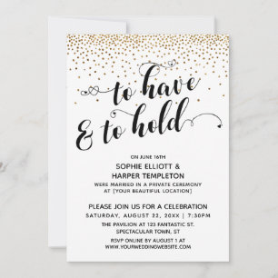 Invitation Réception "To Have and To Hold" uniquement Confett