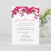 Invitation Réception tropicale de bougainville fuguée (Debout devant)
