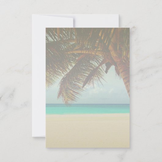Invitation Réception tropicale de plage, réception aux palmie (Dos)