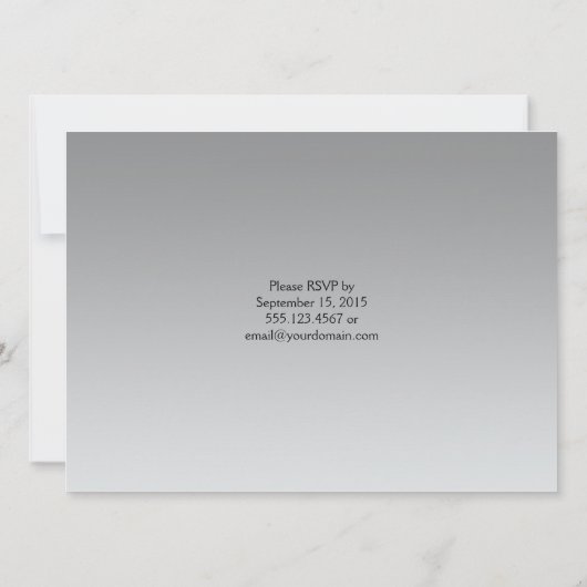 Invitation Réception uniquement avec des fleurs violettes et  (Dos)