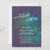Invitation Réception uniquement - Célébration Abstraite et Co (Devant)