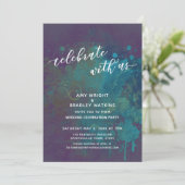 Invitation Réception uniquement - Célébration Abstraite et Co (Debout devant)