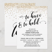 Invitation Réception uniquement de To Have and To Hold Confet (Devant / Derrière)