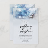 Invitation Réception Winter Mountain Lake (Devant / Derrière)