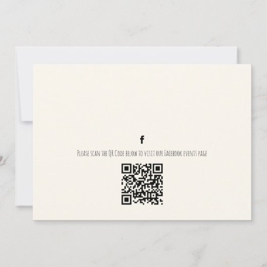 Invitation Réceptions du Nouvel An simples Champagne Code QR  (Dos)