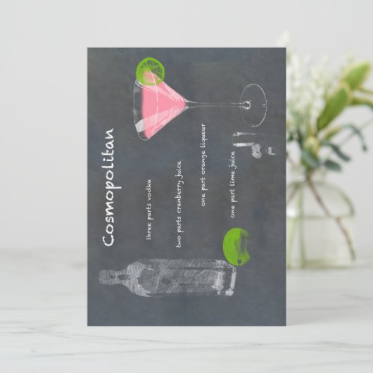 Invitation Recette Cocktail Cosmopolite (Debout devant)