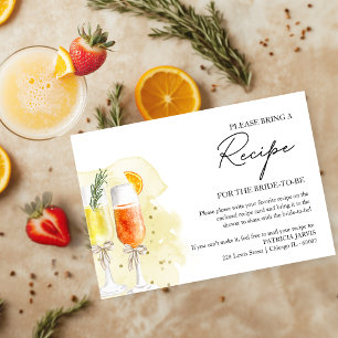 Invitation Recette de Baby Shower au Mimosa