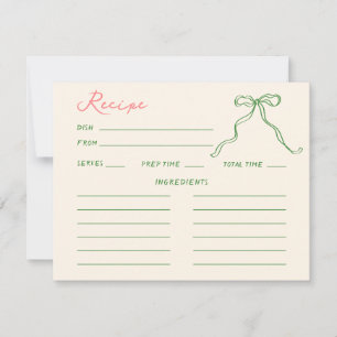 Invitation Recette de Fête des mariées manuscrite Whimsical Q