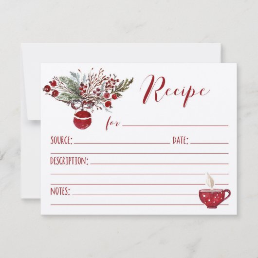 Invitation Recette de Noël (Devant)