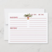 Invitation Recette de Noël (Dos)