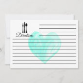 Invitation Recette Plat de cuisine Ingrédients liés Coeur (Dos)