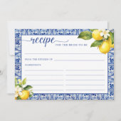 Invitation Recette principale de citrons de taille blanche po (Devant)