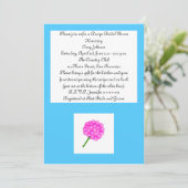 Invitation Recette rose Recette Recette Bridal Shower Invitat (Debout devant)