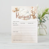 Invitation RECETTES Baby shower Jeu mignon ours (Debout devant)