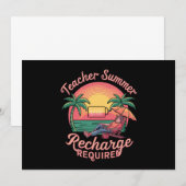 Invitation Recharge d'été de l'enseignant requise dernier jou (Devant / Derrière)