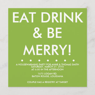 Invitation Réchauffement de la maison